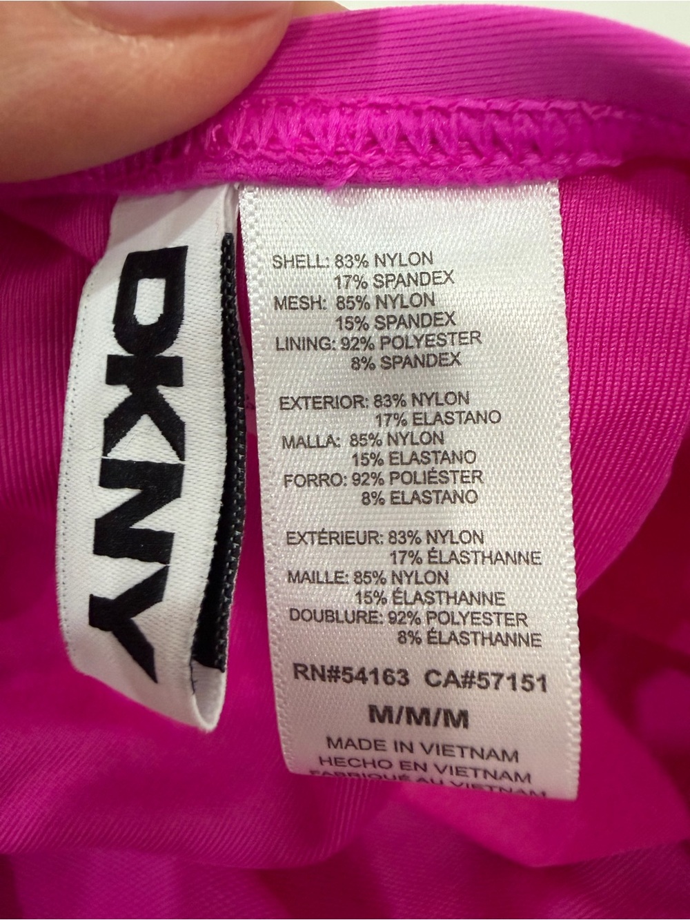 DKNY Carnation Pink Halter Tummy Control One Piece Swimsuit NWT M - Picture 6 of 6
